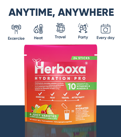 Herboxa Hydration Pro 170g electrolyte drink mix for hydration and energy support