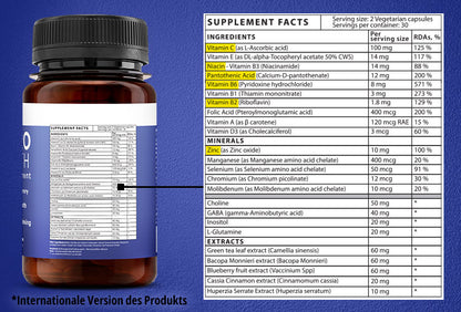Herboxa Neuro Health supplement facts label